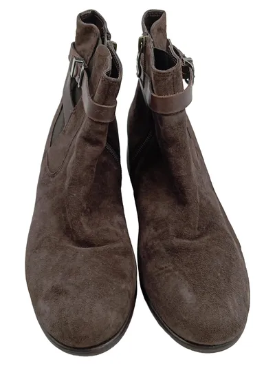 ara Damen Stiefelette Wildleder Braun Gr. 38.5 Chelsea Schnalle Klassisch