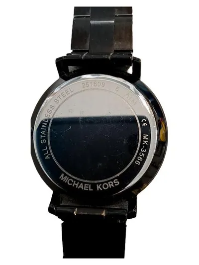 Michael Kors Damenuhr MK-3566 Edelstahl Schwarz Strass Elegant