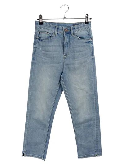 Marks & Spencer The Carrie Crop Jeans Damen Gr. 36 W28 Hellblau Light Indigo