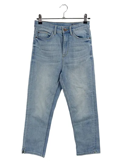 Marks & Spencer The Carrie Crop Jeans Damen Gr. 36 W28 Hellblau Light Indigo