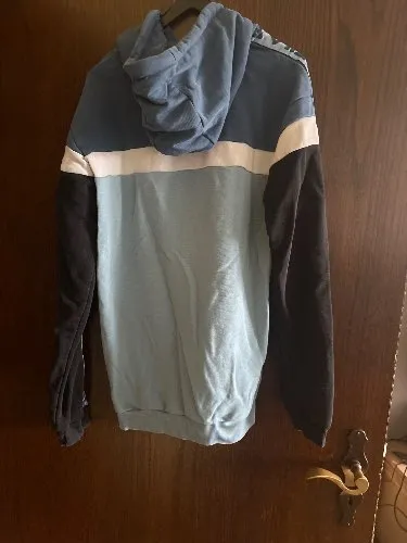 FILA Herren Kapuzenpullover Hoodie Gr. 44 XS Blau Sportlich Logo-Print