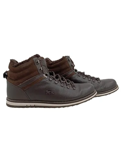 Lacoste Herren Winterstiefel Leder Braun Gr. 46 Gefüttert Outdoor