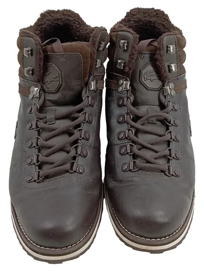 Lacoste Herren Winterstiefel Leder Braun Gr. 46 Gefüttert Outdoor