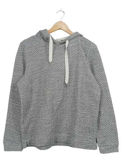 CECIL Damen Hoodie Kapuzenpullover Gr. M grau meliert Baumwolle