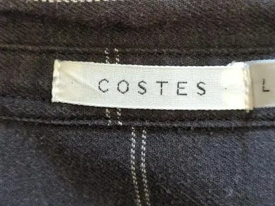 Costes Hemdbluse Damen Gr. L Kariert Grau Langarm Casual