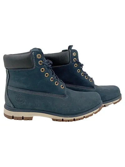 Timberland Herren Stiefel Blau Nubuk Wasserdicht Schnürstiefel Gr. 45.5