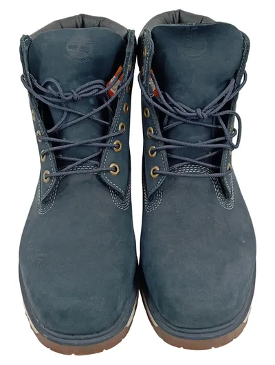 Timberland Herren Stiefel Blau Nubuk Wasserdicht Schnürstiefel Gr. 45.5