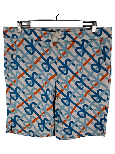 Albert Heijn Herren Badeshorts Gr. XL Blau Orange Gemustert Sommer