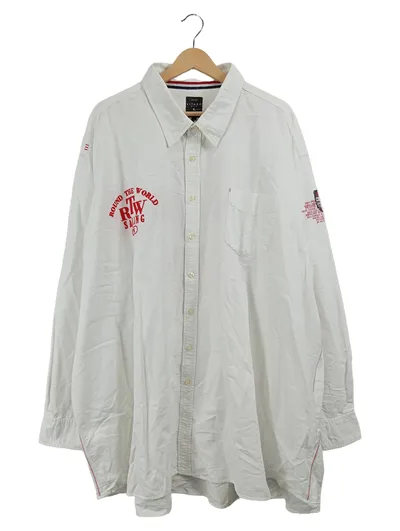 Kitaro Herren Freizeithemd Langarm Maritim Weiß Gr. 6XL RTW Sailing