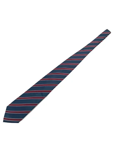 Tchibo TCM Krawatte Herren Blau Gestreift Seide Business 8cm