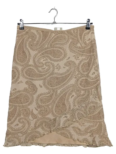 BON'A PARTE A-Linienrock Damen Gr. M Paisley Beige Rüschen