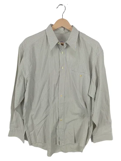 Cavallo Herren Business Hemd Langarm Gestreift Grün Gr. 39