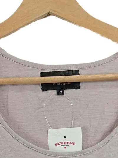 Denim Culture Capsize Damen T-Shirt Print Pailletten Gr. S Beige Casual