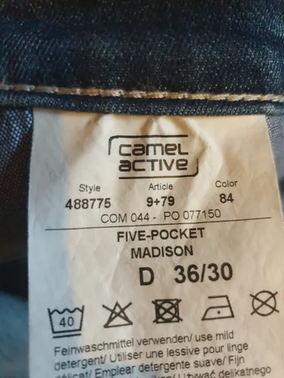 camel active Herren Jeans Slim Fit Madison Blau Gr. 44 W36 L30