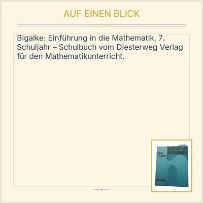 Einführung in die Mathematik Bigalke 7. Schuljahr Diesterweg Schulbuch