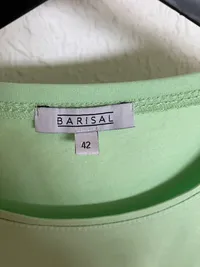 Barisal Damen T-Shirt Gr. 42/XL Grün Kurzarm Stickerei Casual 2