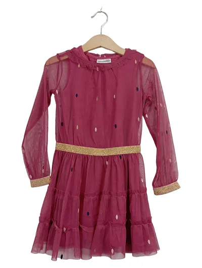 Coccodrillo Festliches Kleid Mädchen Pink Gr. 104 Tüll Glitzer