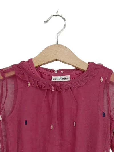 Coccodrillo Festliches Kleid Mädchen Pink Gr. 104 Tüll Glitzer