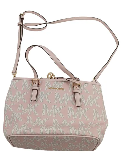Michael Kors Damen Henkeltasche Rosa Logo-Print Elegant Umhängetasche