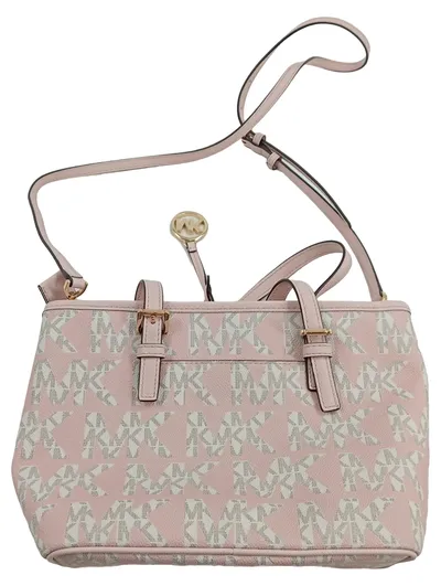 Michael Kors Damen Henkeltasche Rosa Logo-Print Elegant Umhängetasche