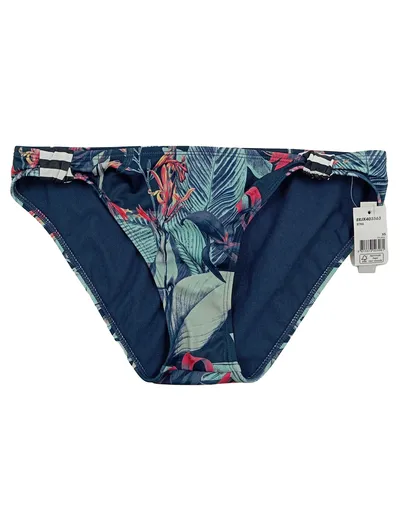 Roxy Damen Bikinihose Bikini-Unterteil Blau Florales Muster Gr. 34 XS
