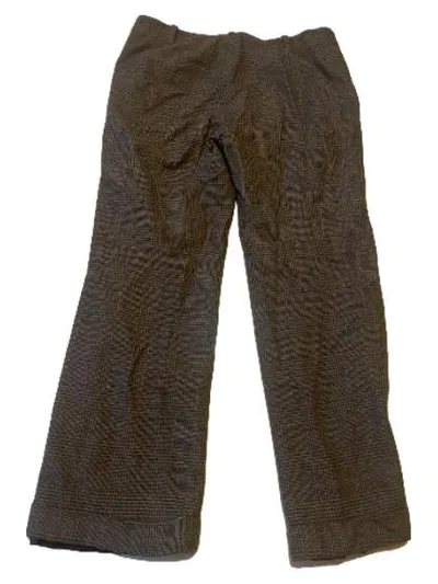Ralph Lauren Anzughose Damen Gr. 44 kariert Wolle braun klassisch