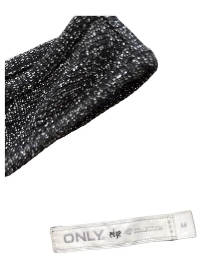 ONLY Damen Pullunder Top Schwarz Glitzer Gr. M Party Glamourös