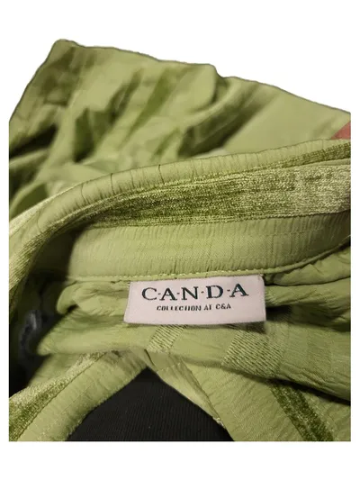 Canda Damen Bluse Grün Gestreift Langarm Casual Gr. 40