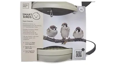 SWISSINNO Smart Birds Vogelfuttersilo Futterautomat Grau 2L