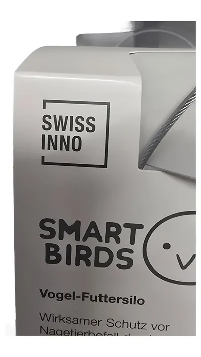 SWISSINNO Smart Birds Vogelfuttersilo Futterautomat Grau 2L