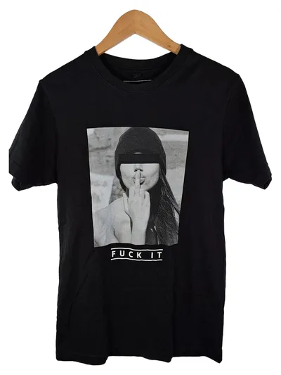Mister Tee T-Shirt Schwarz Gr. XS Streetwear Grafik-Print Kurzarm