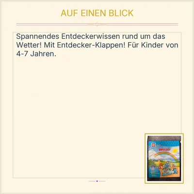 Tessloff Was ist was Junior Wetter 18 Sachbuch Kinder 4-7 Jahre