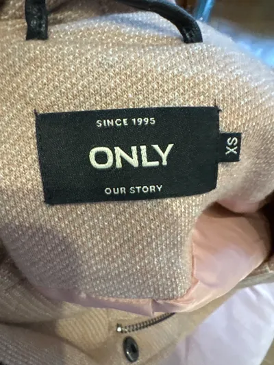 ONLY Damen Übergangsmantel Kapuze Gr. XS Beige Klassisch