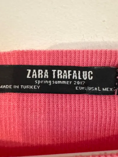 Zara Trafaluc Damen Pullover Langarm Rosa Gr. L Oversized Basic