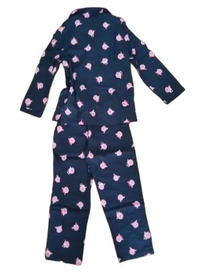Kinder Schlafanzug Pyjama Set Weihnachten Gr. 122 Blau Rosa Schwein