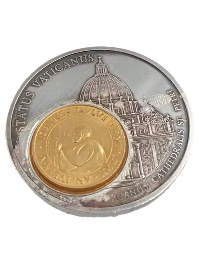 Silbermünze Vatikan Johannes Paul II. Gedenkmünze St. Petrus Dom