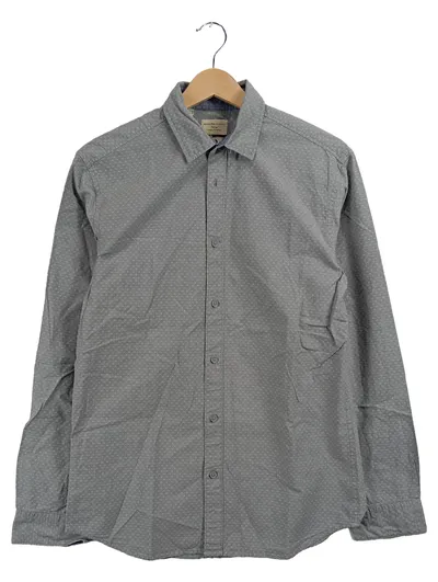 Selected Homme Business Hemd Herren Grau Gr. S, 38 Slim Fit Baumwolle