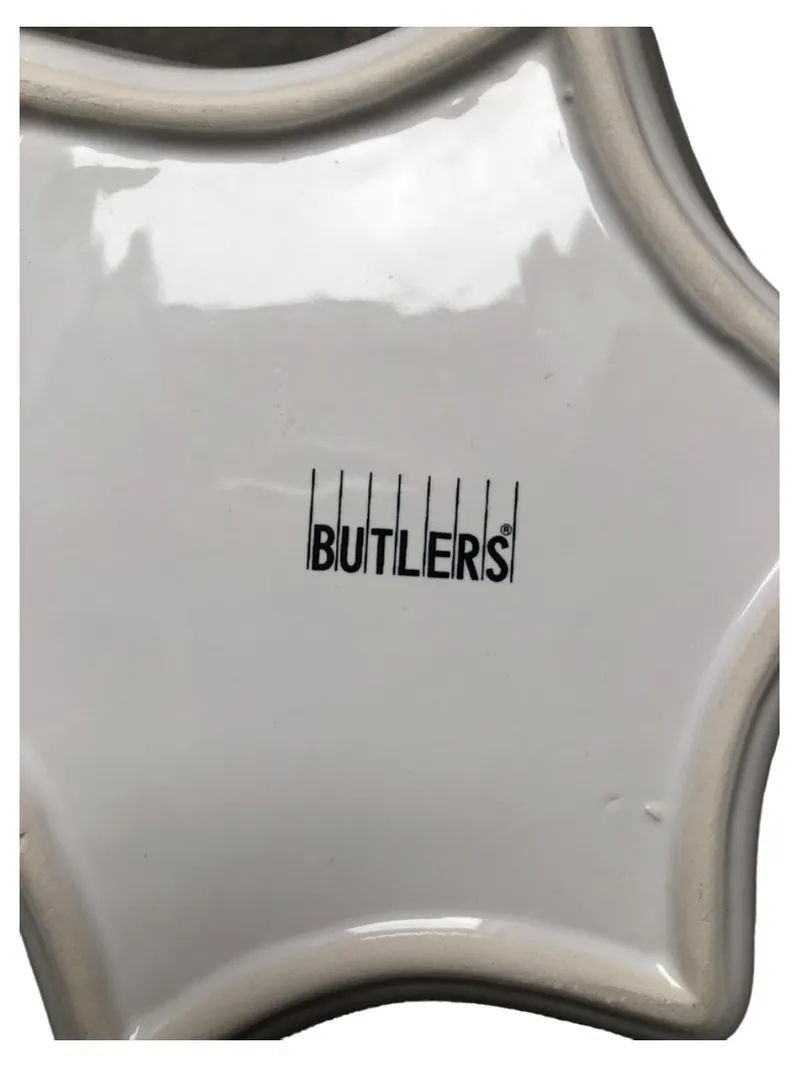 BUTLERS Dekoschale Porzellan Weiß Sterne Elegant 22cm 2