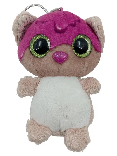 NICI NICIdoos Plüschtier Schlüsselanhänger Katze Pink Glitzeraugen 10cm