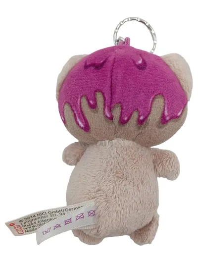 NICI NICIdoos Plüschtier Schlüsselanhänger Katze Pink Glitzeraugen 10cm