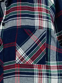 Collection L Flanell Hemdbluse Damen Gr. 44 Kariert Blau Rot Grün Langarm 2