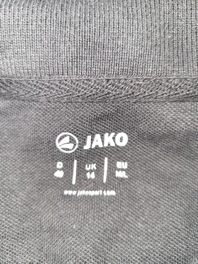JAKO Damen Poloshirt Gr. 40 L Schwarz Sportlich Kurzarm Baumwolle