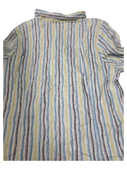 ERFO Damen Bluse Gr. 46 Blau Gestreift Kurzarm Casual 3