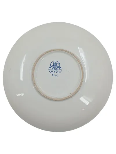 Ulmer Keramik Sammelteller Blumenmotiv Schmetterling 28cm Porzellan