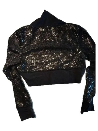 Airfield Bolero Damen Gr. 40 Schwarz Pailletten Langarm Glamourös
