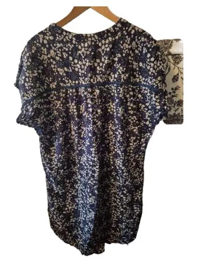 Protest Damen Sommerkleid Gr. XL 42 Blau Blumenmuster Viskose