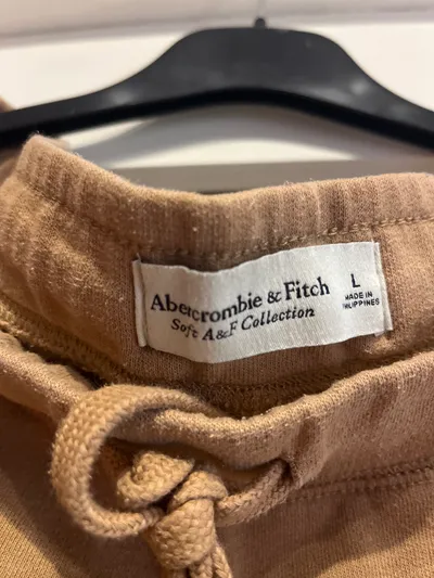 Abercrombie & Fitch Jogginghose Damen Gr. L Beige Soft Collection