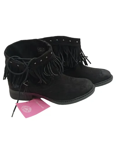 You Young Coveri Damen Stiefelette Fransen Nieten Schwarz Gr. 38 Boho