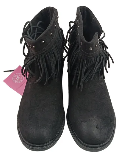 You Young Coveri Damen Stiefelette Fransen Nieten Schwarz Gr. 38 Boho