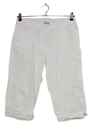 Collection L Damen Stoffhose 3, 4 Hose Weiß Gr. 42 Casual Baumwolle